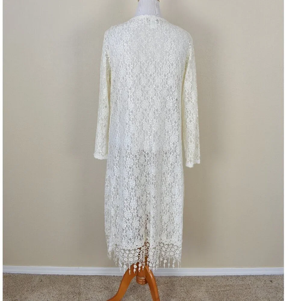 Vintage Magnet Art Lynn Yang Gauze Lace Dress and Jacket - M - Picture 12 of 14